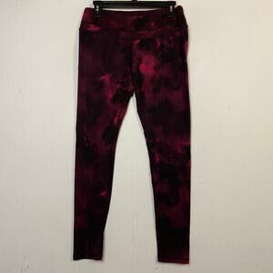 Lucy Women's Dark Red Active Athleisure Full Length Leggings Size Large